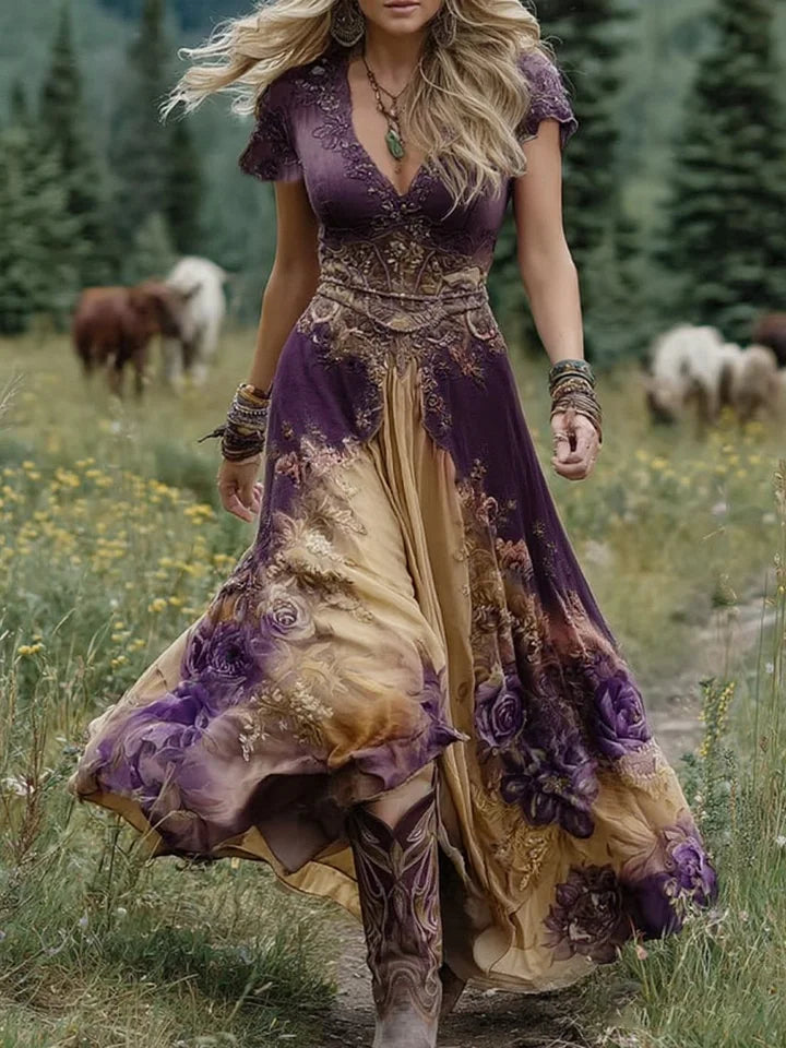 Margrit - Klassisches Kleid mit Blumenmuster