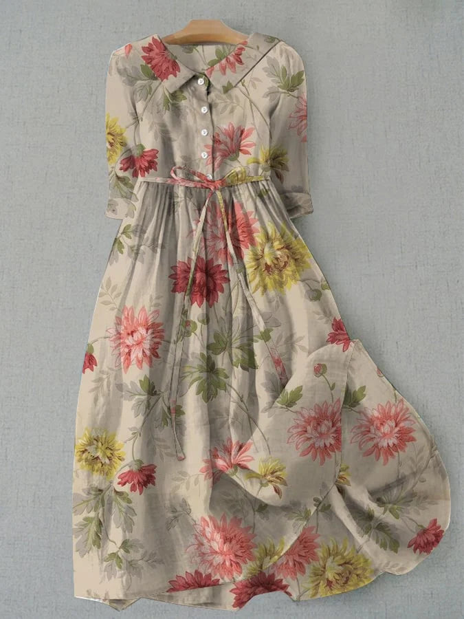 Lux - Elegantes Kurzarmkleid mit Schnürung in der Taille