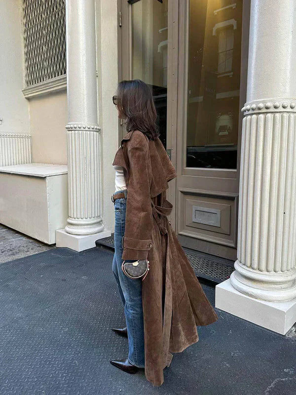 Cordula - Trenchcoat aus Wildleder