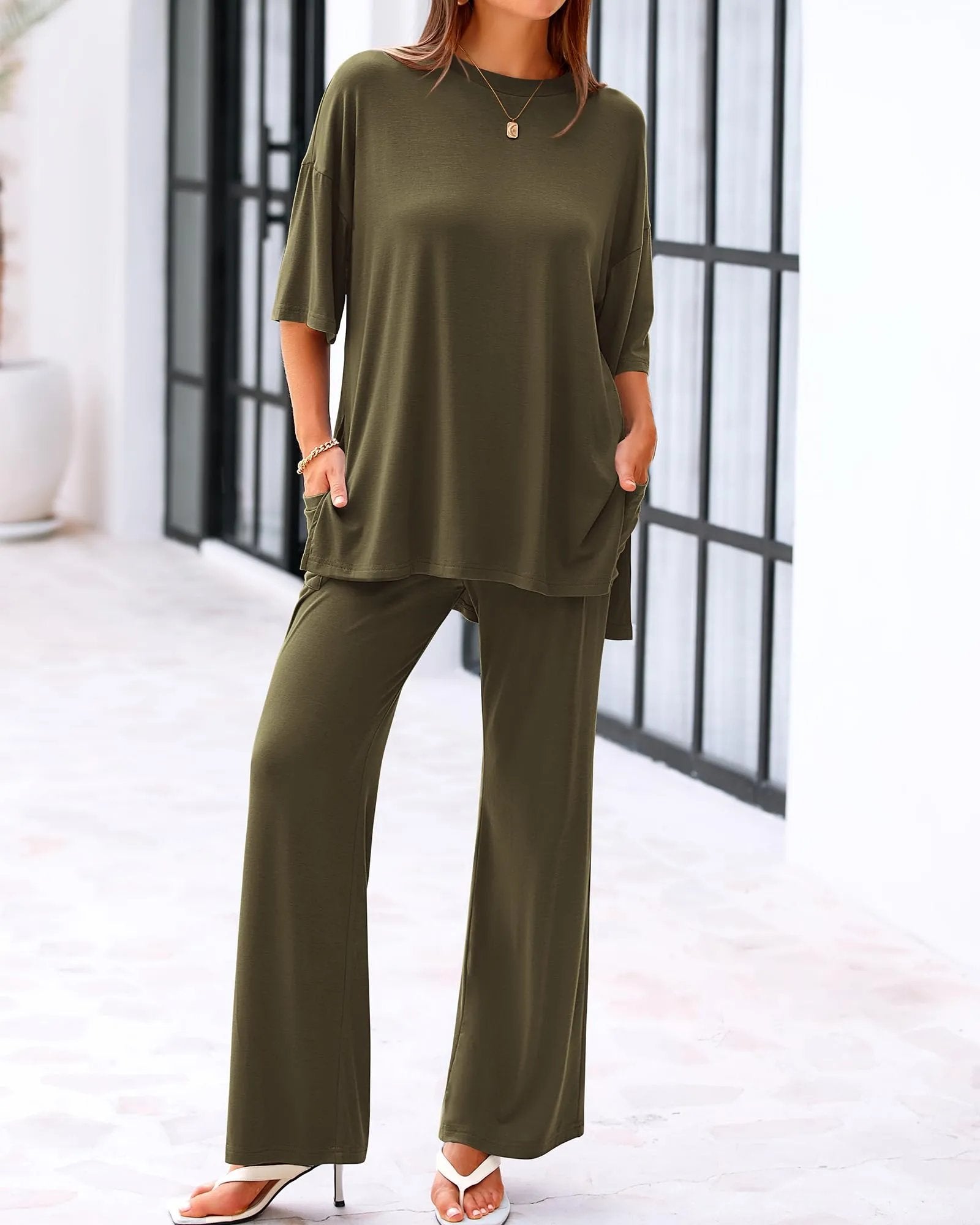 LÉA Set™ – Lockeres Zweiteiler-Outfit mit Taschen