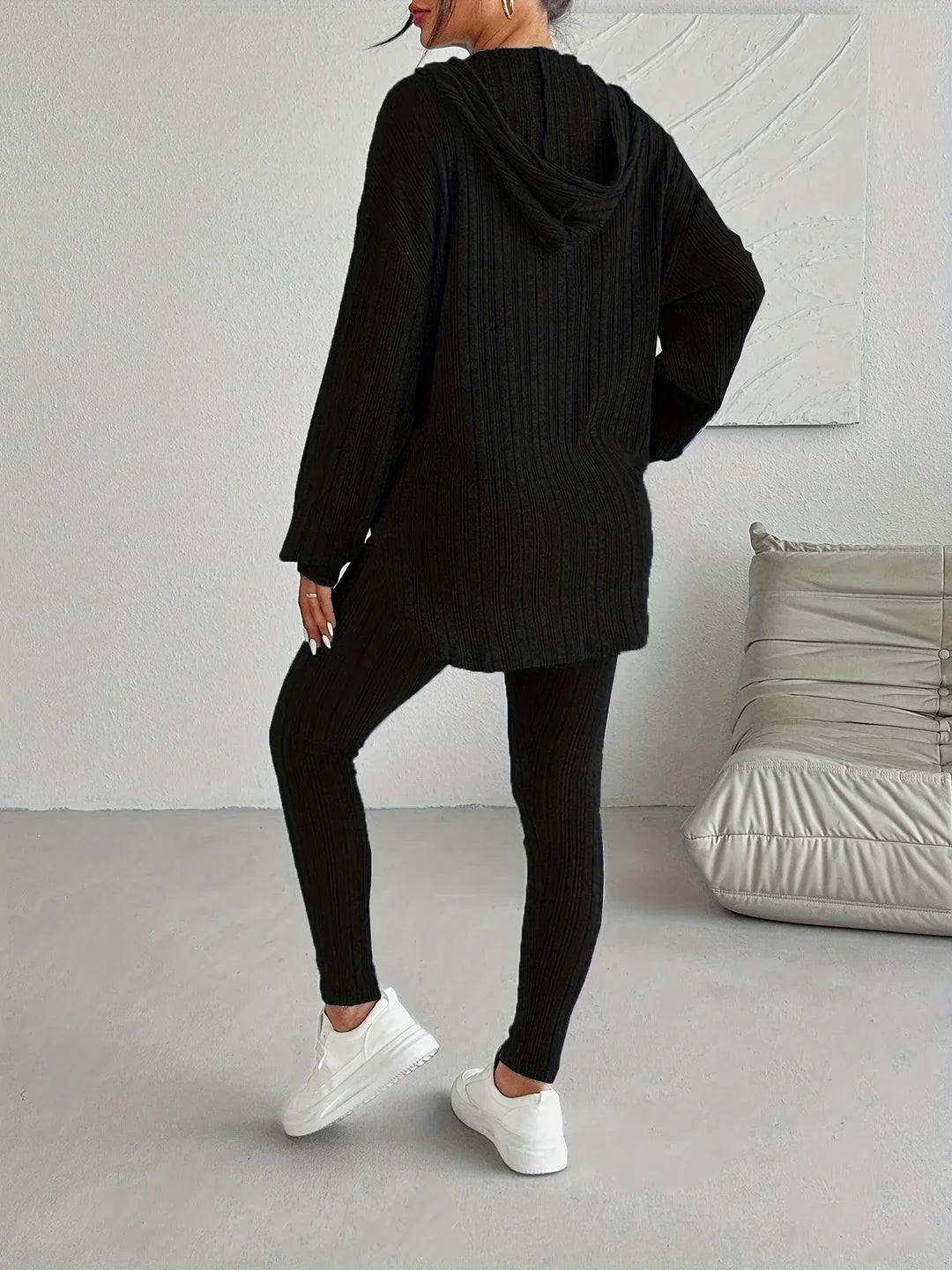 Anja - Geripptes Strick-Lounge-Set