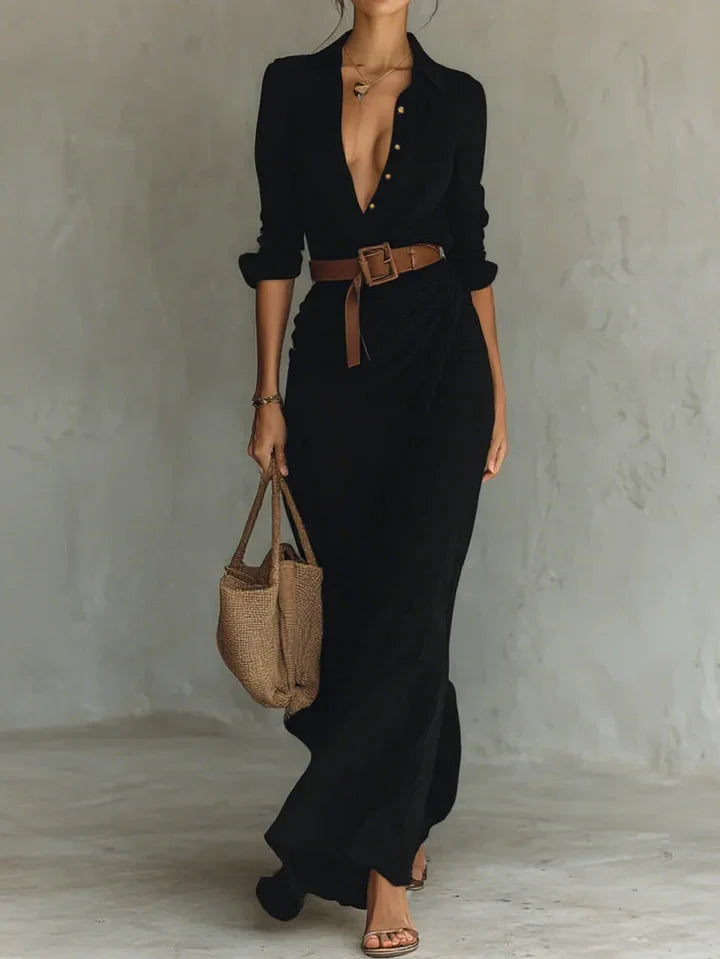 Magdalena - Elegantes Gürtelkleid