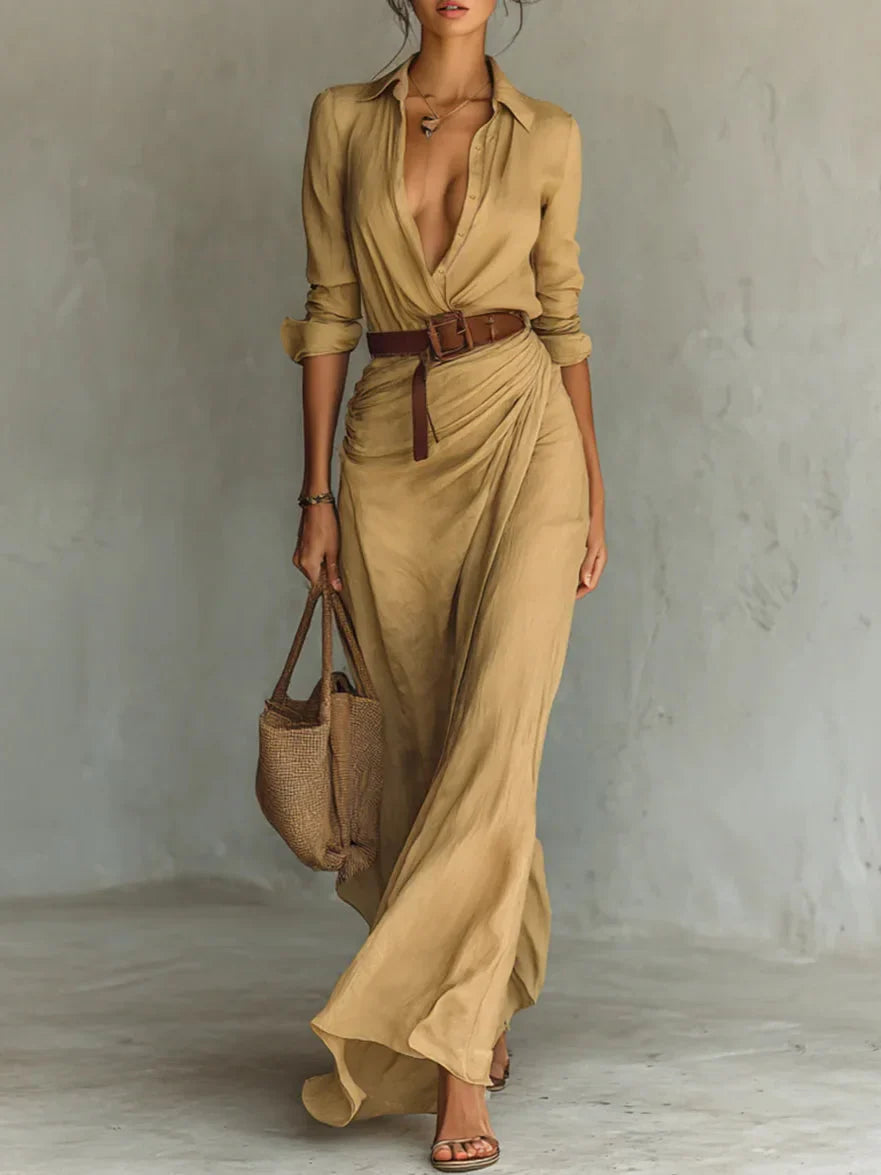 Magdalena - Elegantes Gürtelkleid