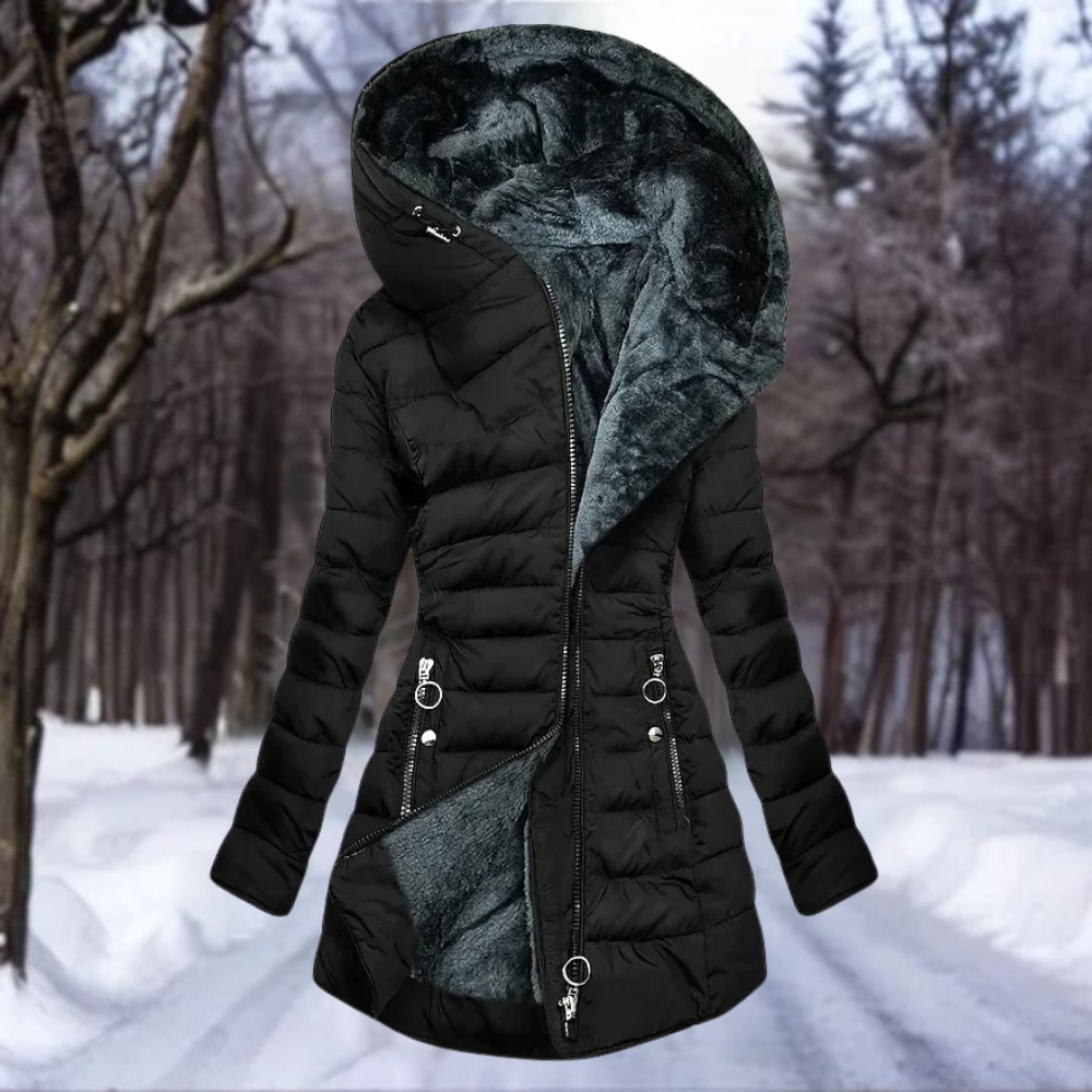 Senna - Eleganter Plüschmantel für Damen