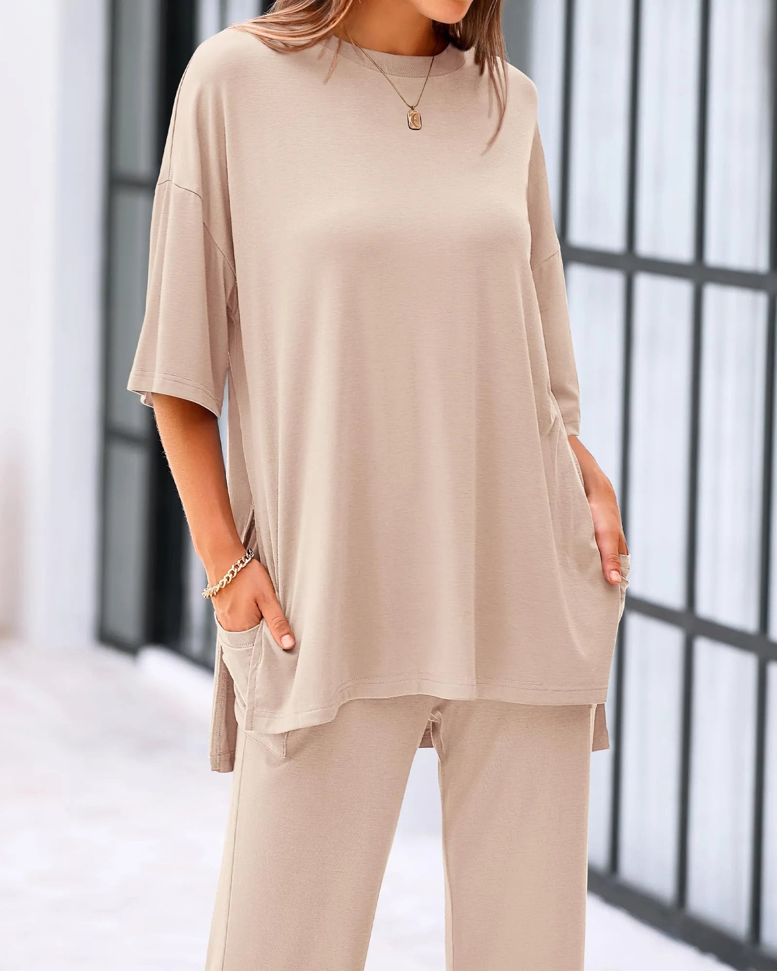 LÉA Set™ – Lockeres Zweiteiler-Outfit mit Taschen