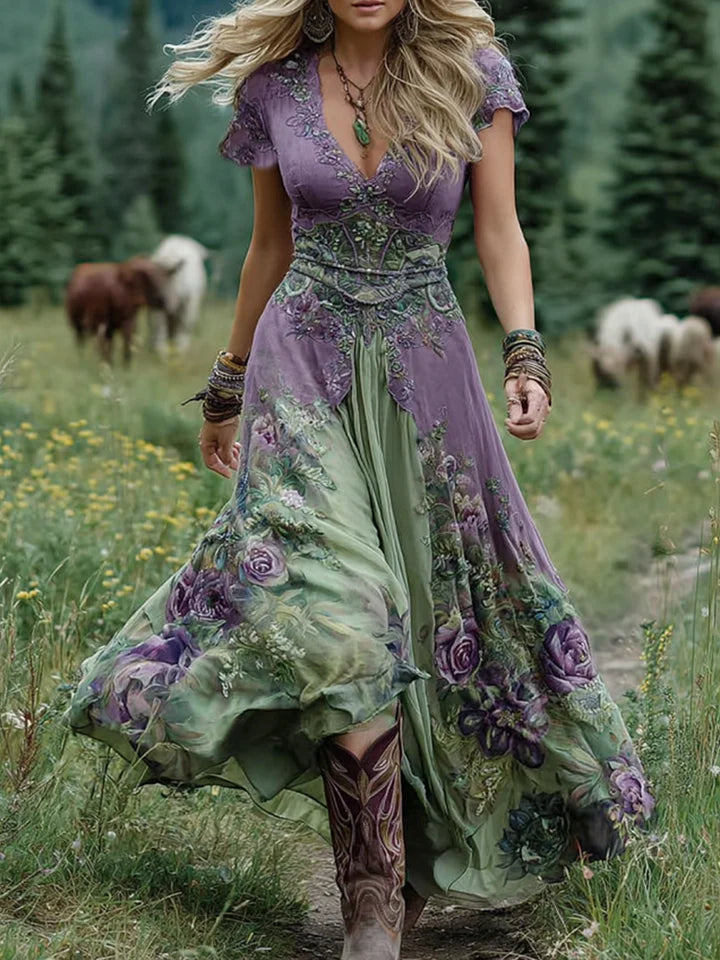 Margrit - Klassisches Kleid mit Blumenmuster